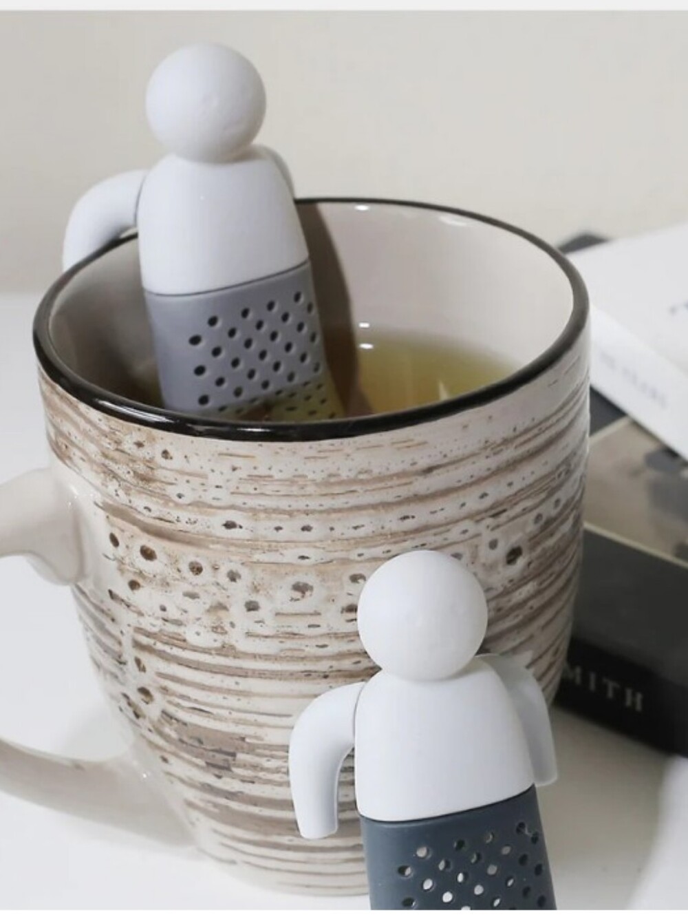 New Silicone Tea Infuser for Loose Leaf Tea - White and Gray